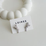 SABRINA Zirconia Ribbon Bow Earrings