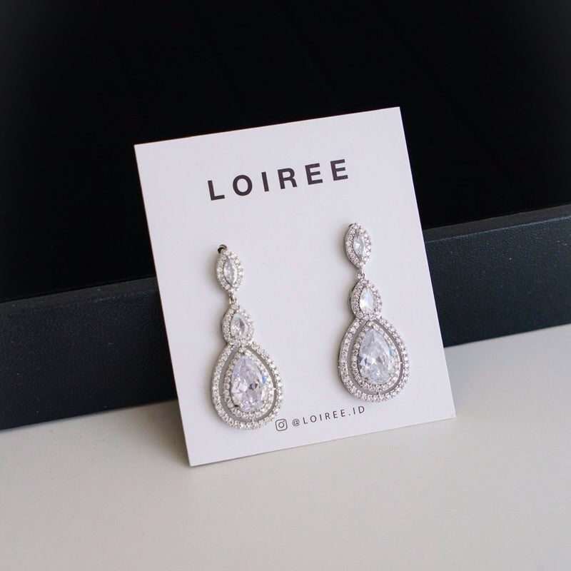 MIRAE | Wedding - Zirconia Teardrop Earrings