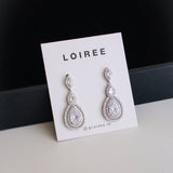 MIRAE | Wedding - Zirconia Teardrop Earrings