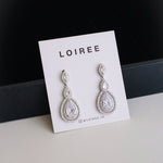 MIRAE | Wedding - Zirconia Teardrop Earrings