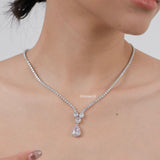 ELORA Zirconia Necklace Earrings Set - Wedding