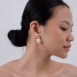ASTON Big Square Earrings - Gold Plated