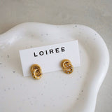 CAPRI Dough Twist Earrings - Gold Plated