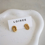 CAPRI Dough Twist Earrings - Gold Plated