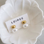 MERYL Pearl Stud Earrings - Gold Plated