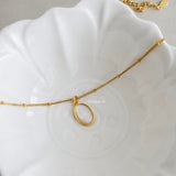 MOONSTONE Pendant Chain Necklace - Gold Plated