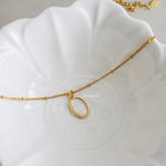MOONSTONE Pendant Chain Necklace - Gold Plated