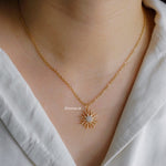 GOLDEN SUN Pendant Chain Necklace - Gold Plated
