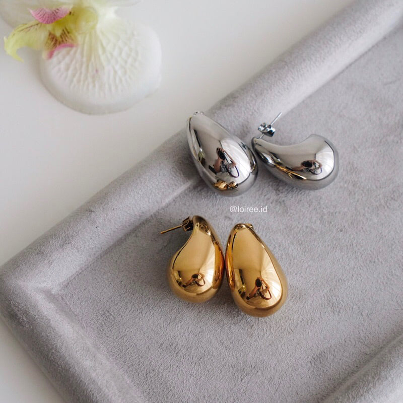 RICCI Chunky Droplet Earrings - Gold Plated