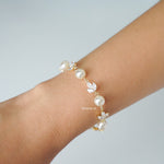 PALMER Bracelet - Gold Plated Zirconia Pearl Bracelet