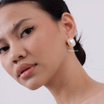 ASTON Big Square Earrings - Gold Plated