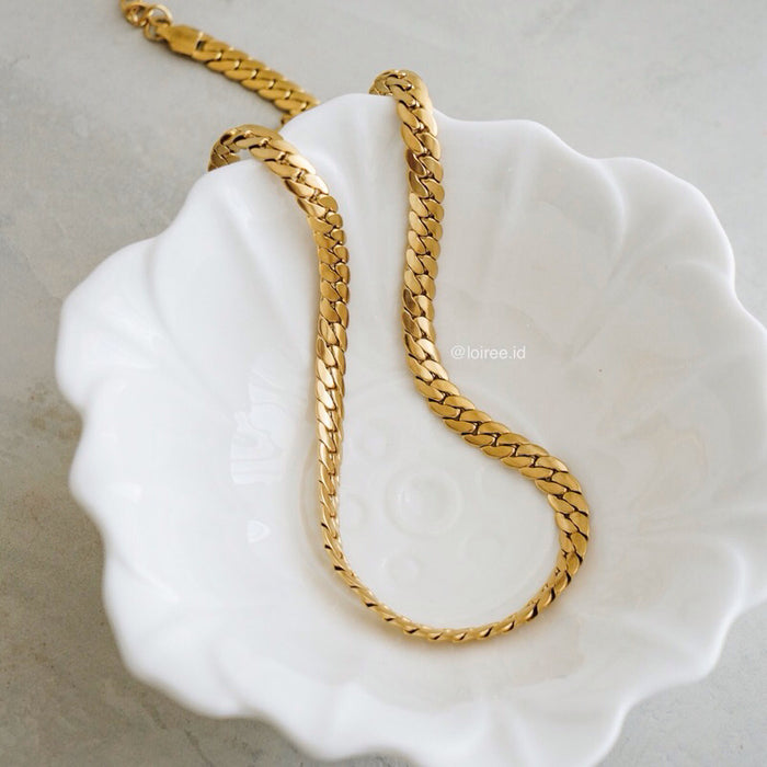 GAVIN 6mm Curb Chain Necklace - Gold Plated