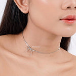 SOLEIL Coquette Bow Choker Necklace - Gold Plated