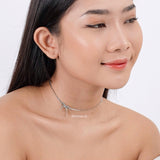 SOLEIL Coquette Bow Choker Necklace - Gold Plated