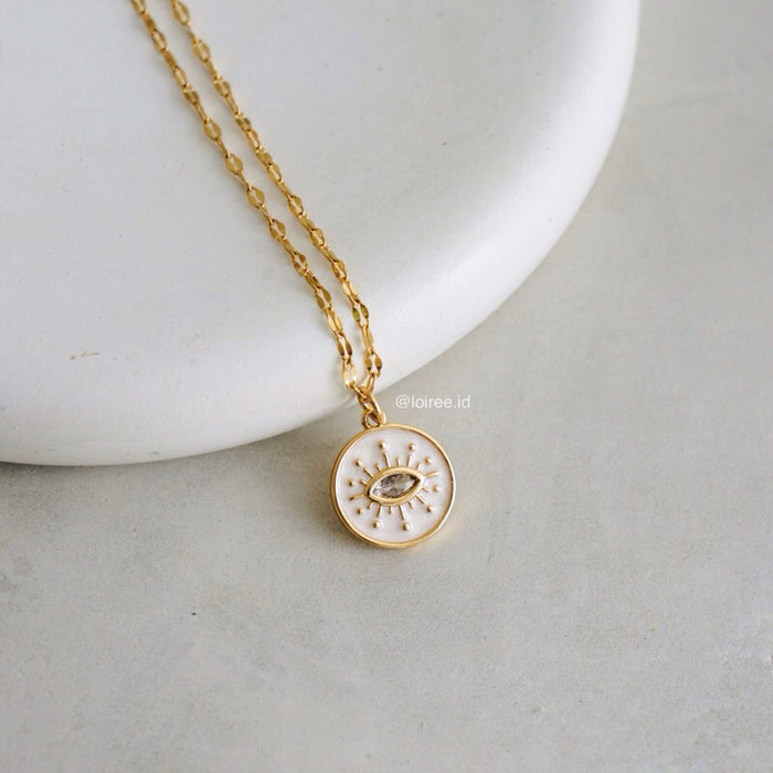 EVIL EYE Pendant Chain Necklace - Gold Plated