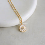 EVIL EYE Pendant Chain Necklace - Gold Plated