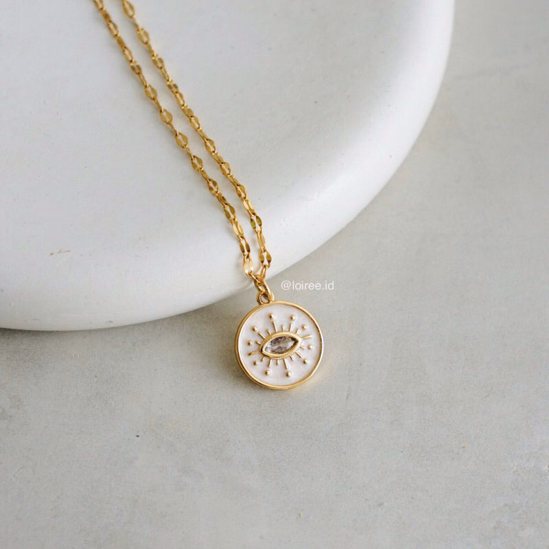 EVIL EYE Pendant Chain Necklace - Gold Plated