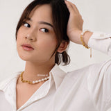 MADGE Necklace & Bracelet | Everyday - Gold Plated Freshwater Pearls Beaded Chain