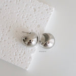 YUME | Everyday - Gold Plated Round Chunky Stud Earrings - Anting Wanita