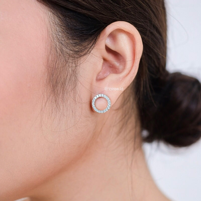 MONA Zirconia Round Stud Earrings