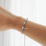 TESSA Adjustable Bracelet - Zirconia Pearl Paved Bracelet