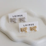 BELINDA | Wedding - Zirconia Ribbon Bow Earrings
