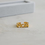 MOM Statement Ring - Gold Plated