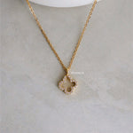 CLOVER CHARM Chain Necklace - Gold Plated