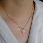 LUCKY FOUR LEAF Pendant Chain Necklace - Gold Plated