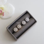 VERIN | Wedding Collection - Zirconia Round Stud Bridal Earrings