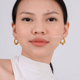 CESTER | Everyday - Gold Plated Croissant Hoop Earrings