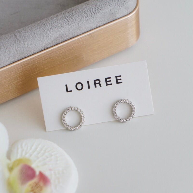 MONA Zirconia Round Stud Earrings