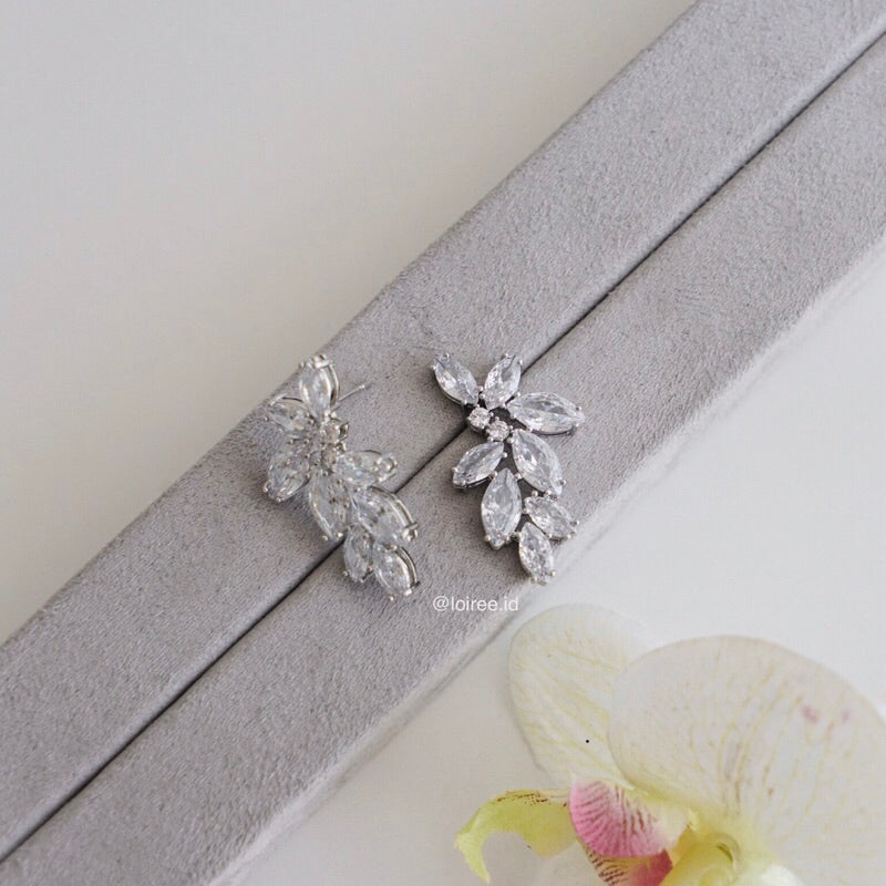 LARISSA Zirconia Stud Earrings - Wedding