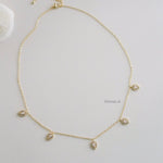 ANYA | Everyday - Zirconia Water Drop Chain Necklace