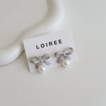 JENNIE | Wedding - Zirconia Ribbon Bow Earrings