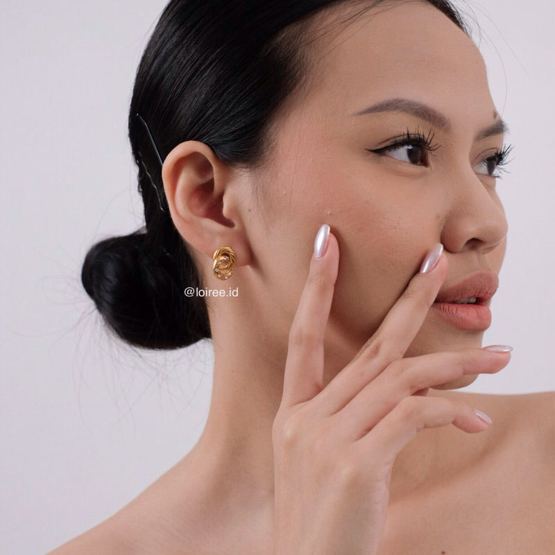 CAPRI Dough Twist Earrings - Gold Plated