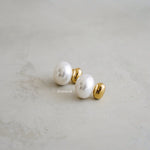 MERYL Pearl Stud Earrings - Gold Plated