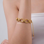 FIGARO Golden Chain Necklace Bracelet - Gold Plated