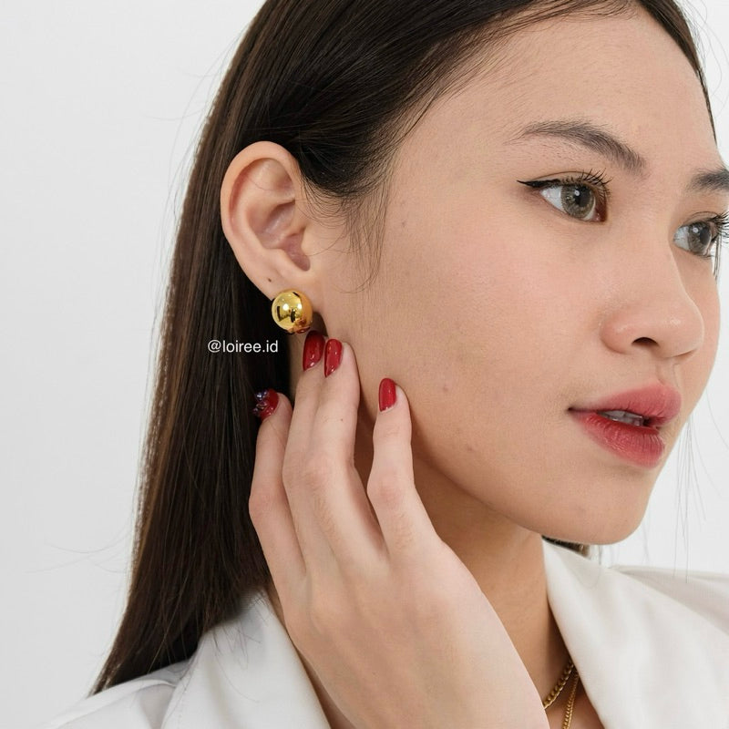 SPHERE Ball Earrings - Gold Plated