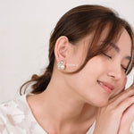 MABEL | Wedding Collection - Zirconia Pearl Stud Earrings