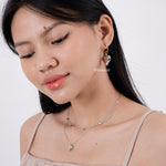 LIEV | Valentine - Gold Plated Heart Dangling Earrings