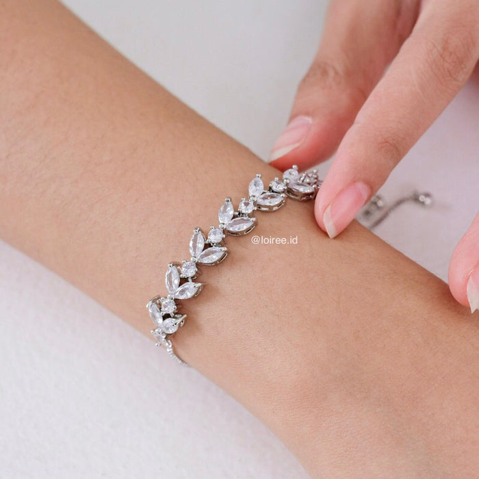 LYDIA Adjustable Bracelet - Zirconia Paved Bracelet