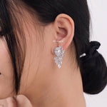 GARNET | Wedding - Zirconia Drop Earrings