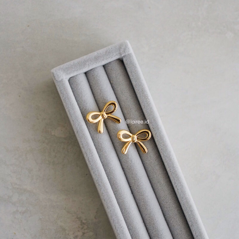 KAILANI Coquette Bow Earrings - Gold Plated