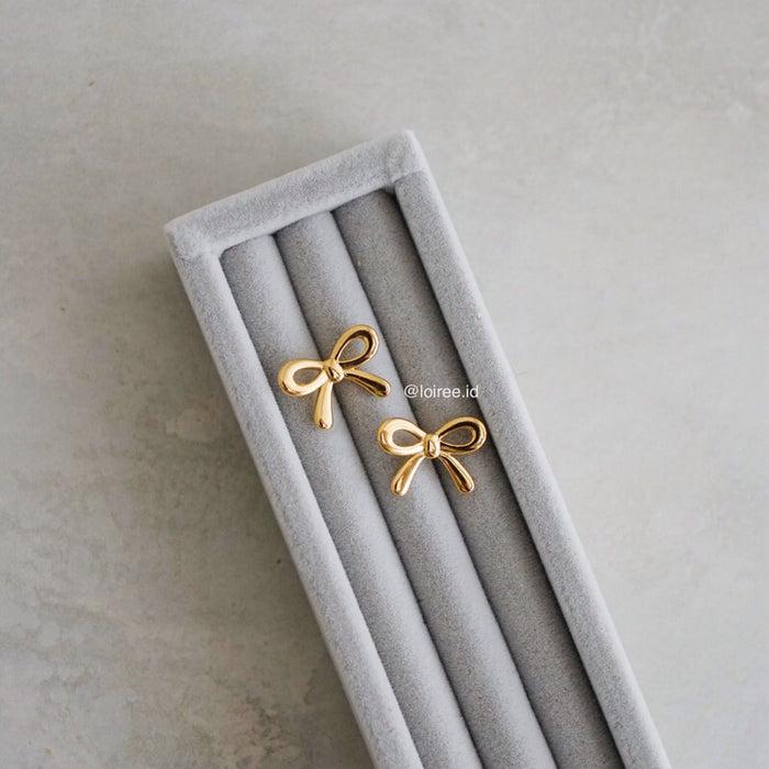 KAILANI Coquette Bow Earrings - Gold Plated