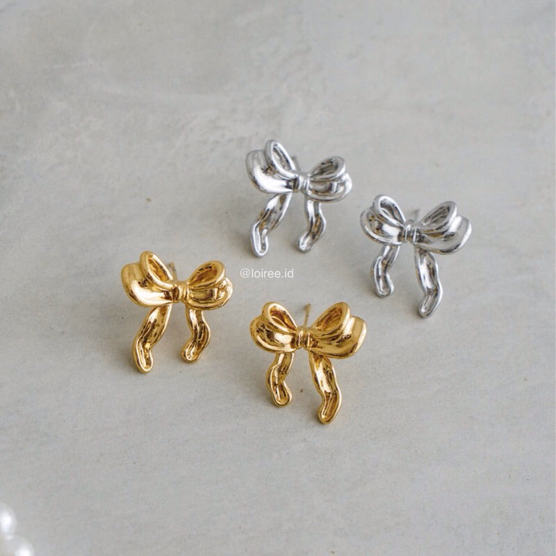 CASSIDY Coquette Bow Earrings - Gold Plated