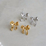 CASSIDY Coquette Bow Earrings - Gold Plated