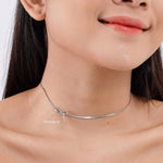 SOLEIL Coquette Bow Choker Necklace - Gold Plated