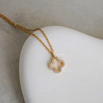 CLOVER CHARM Chain Necklace - Gold Plated