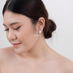 JUDE Zirconia Pearl Bridal Earrings - Wedding
